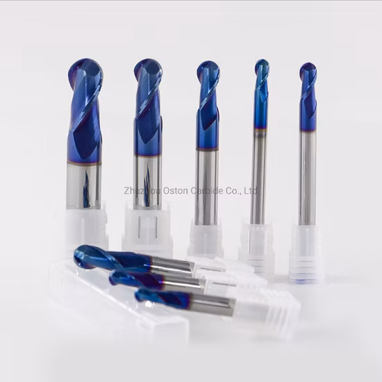 HRC65 Нано-покрытие Шариковая концевая фреза из твердого карбида вольфрама для нержавеющей стали